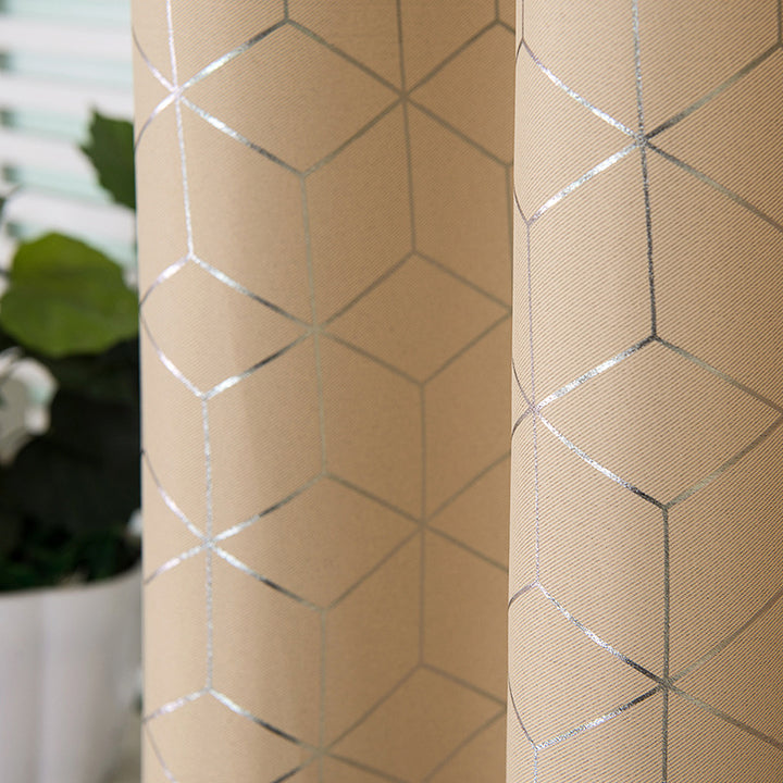 Velvet Geometric Curtain