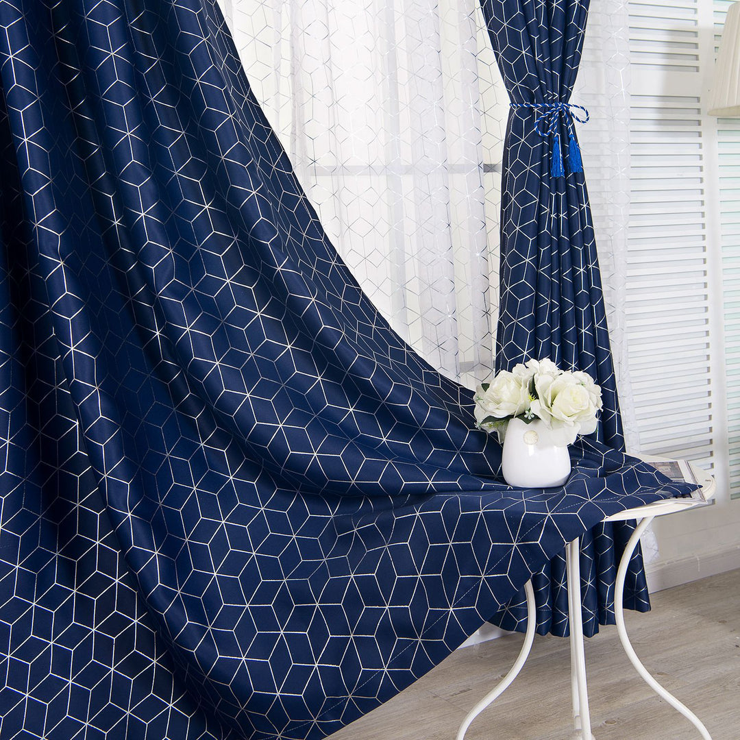 Velvet Geometric Curtain